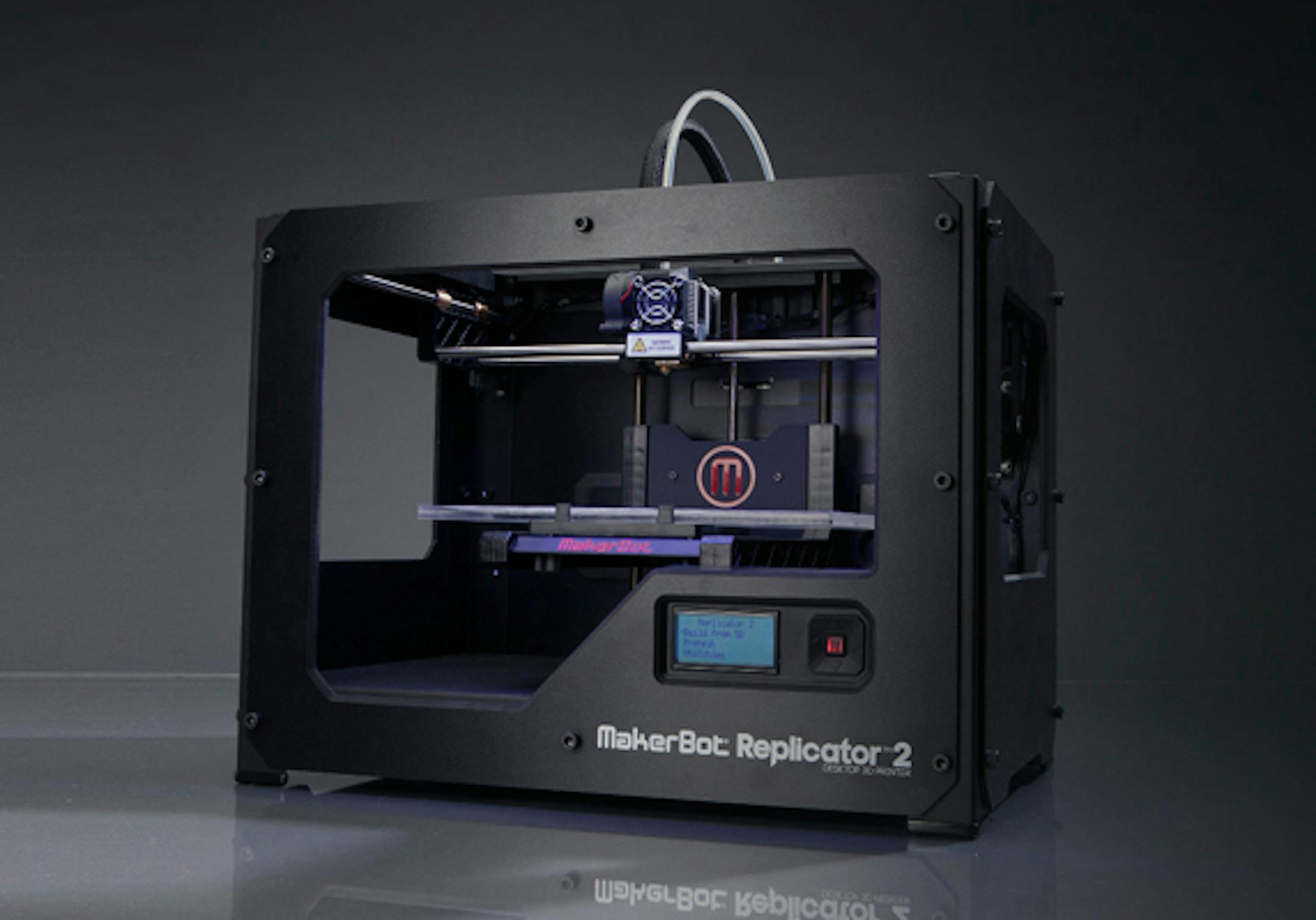 The MakerBot Replicator 2 desktop 3D printer