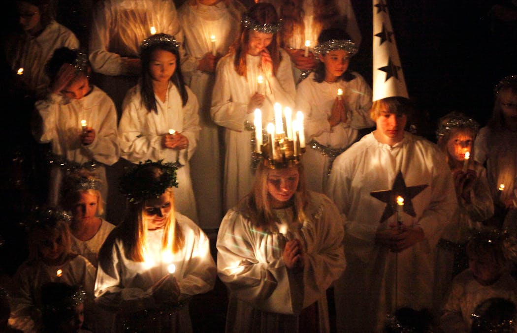 In Sweden and other Scandinavian countries — and Minnesota — St. Lucia is celebrated on Dec. 13.