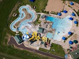 An overhead view of the Apple Valley Aquatic Center.