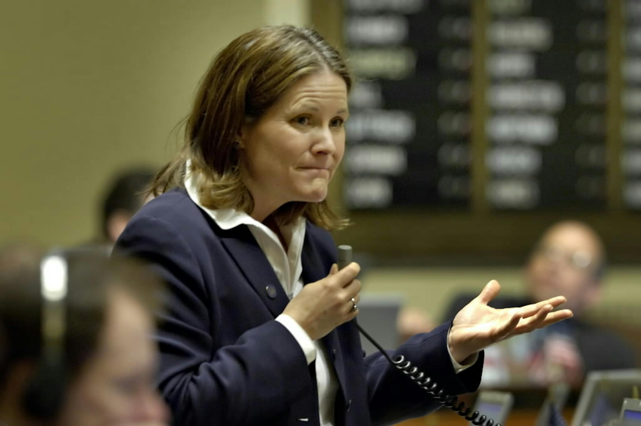 File photo of former Rep. Nora Slawik (DFL-Maplewood) at the Legislature.