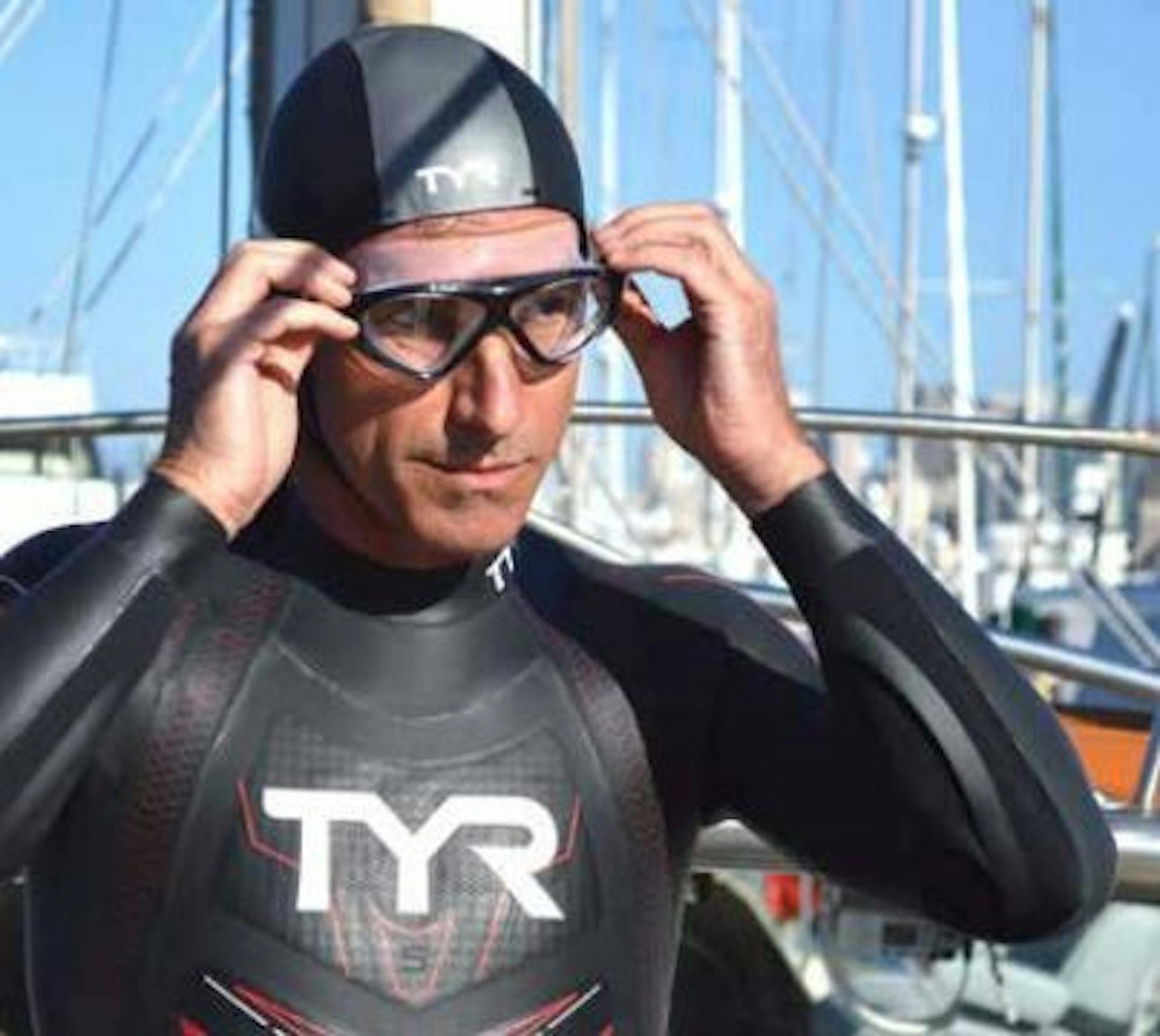 Ben Lecomte claims to be the first person to swim the Atlantic Ocean, and now he's tackling the Pacific.