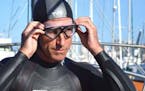 Ben Lecomte claims to be the first person to swim the Atlantic Ocean, and now he's tackling the Pacific.