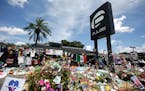 A makeshift memorial outside the Pulse nightclub in Orlando, Fla., on July 11, 2016.