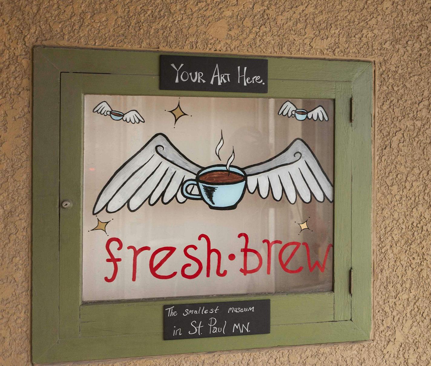 The future site of &#x201c;The Smallest Museum in St. Paul&#x201d; -- a vintage fire-hose cabinet outside the WorkHorse Coffee Bar, scheduled to open in January at University and Raymond Avenues.