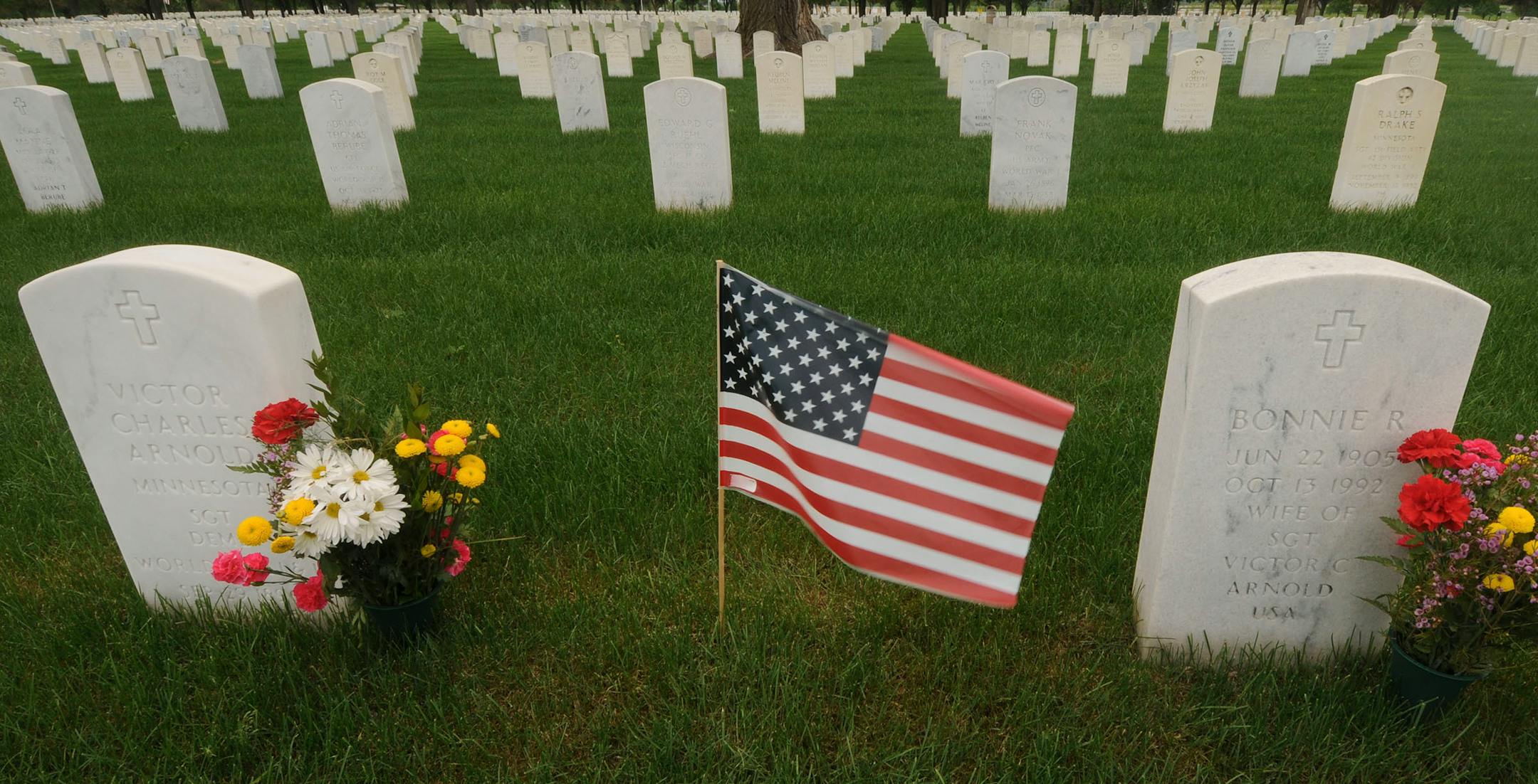 A scene at Fort Snelling National Cemetery.