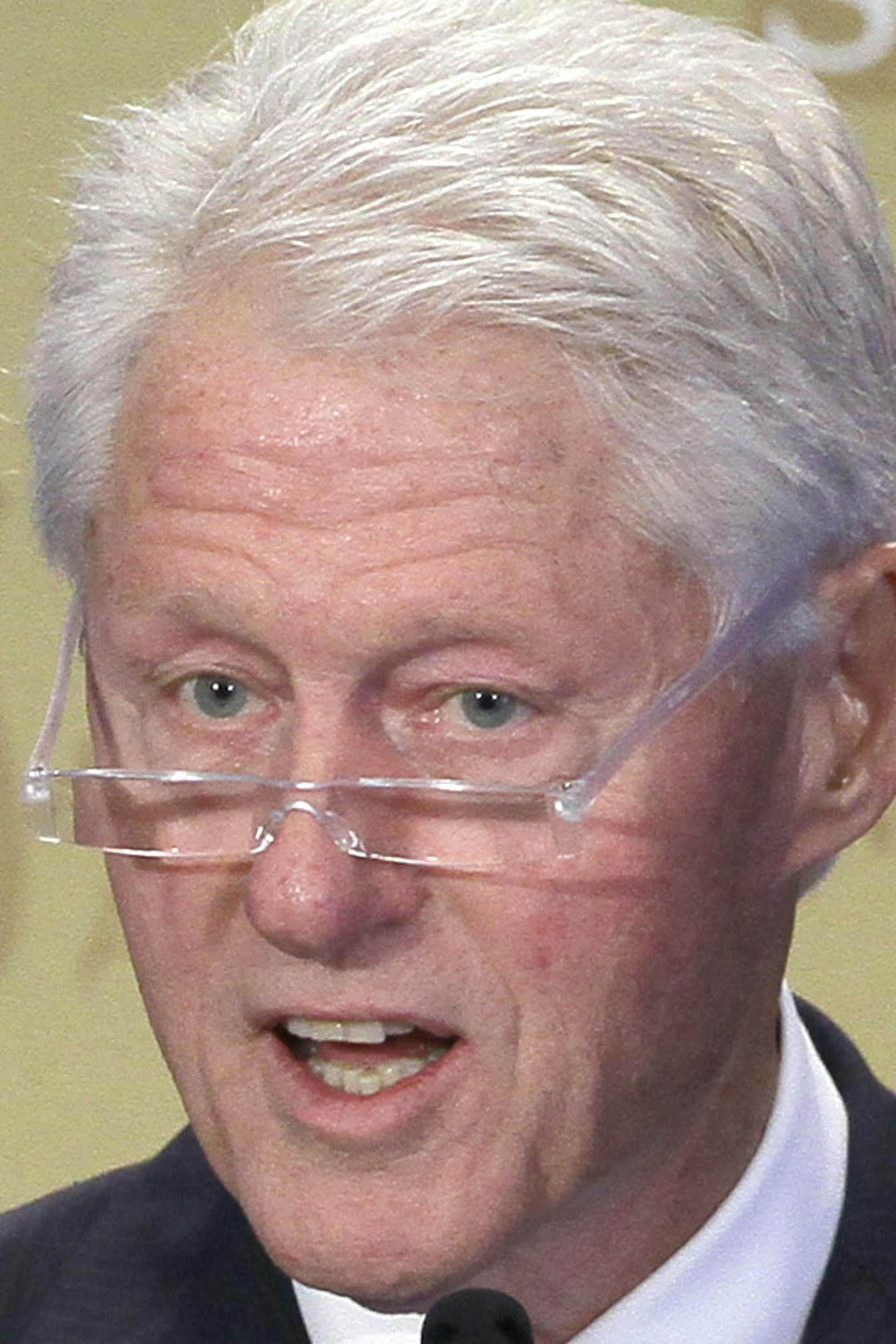 Former President Bill Clinton speaks at the Southern Governors Association meeting in Little Rock, Ark., Friday, Aug. 15, 2014. (AP Photo/Danny Johnston)