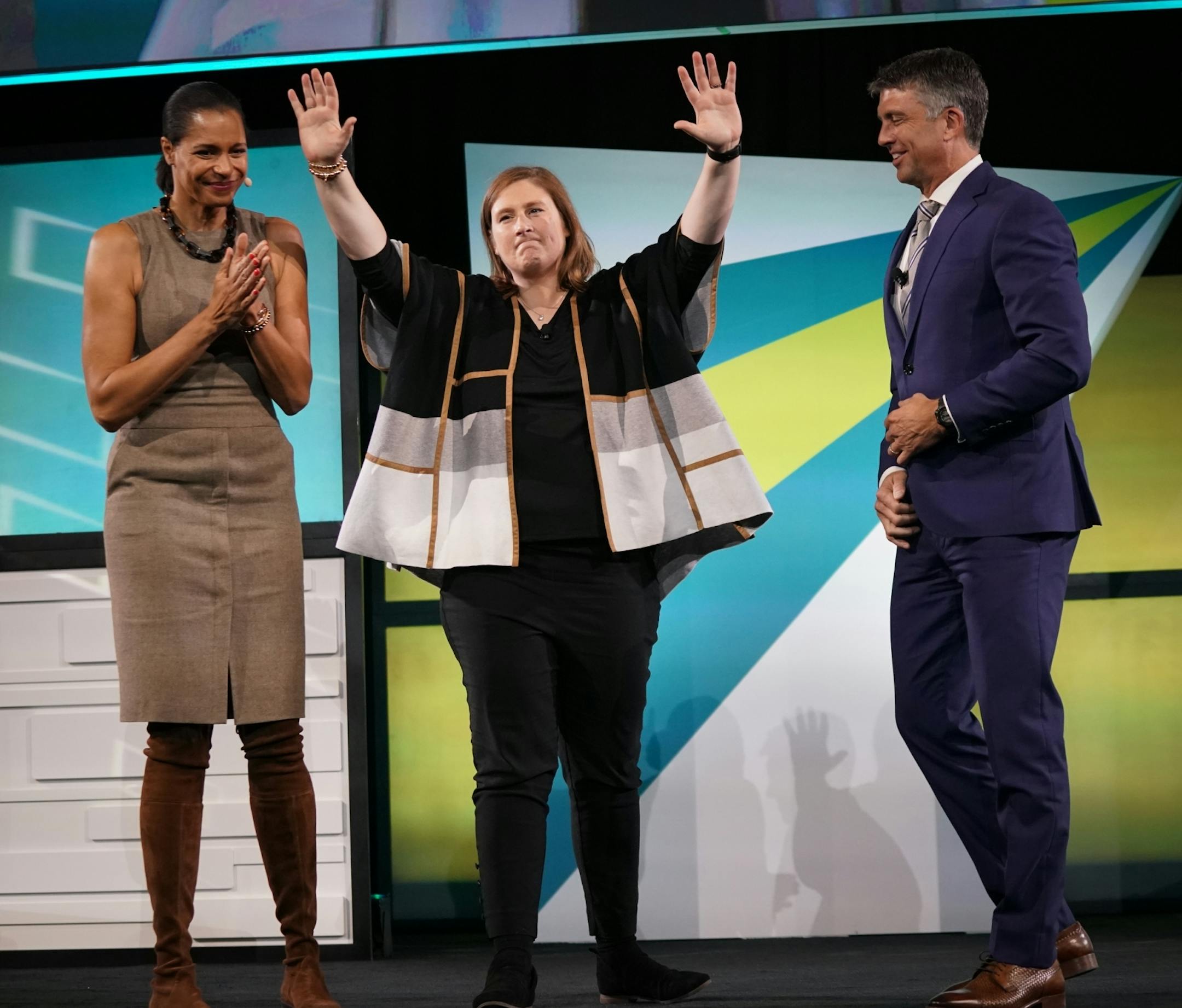 Minnesota basketball great Lindsay Whalen was introduced by hosts Lea B. Olson and Anthony LaPanta before being inducted into the Star Tribune Sports Hall of Fame. The ceremony took place Wednesday night during the Minnesota Sports Awards presented by Sports Minneapolis.