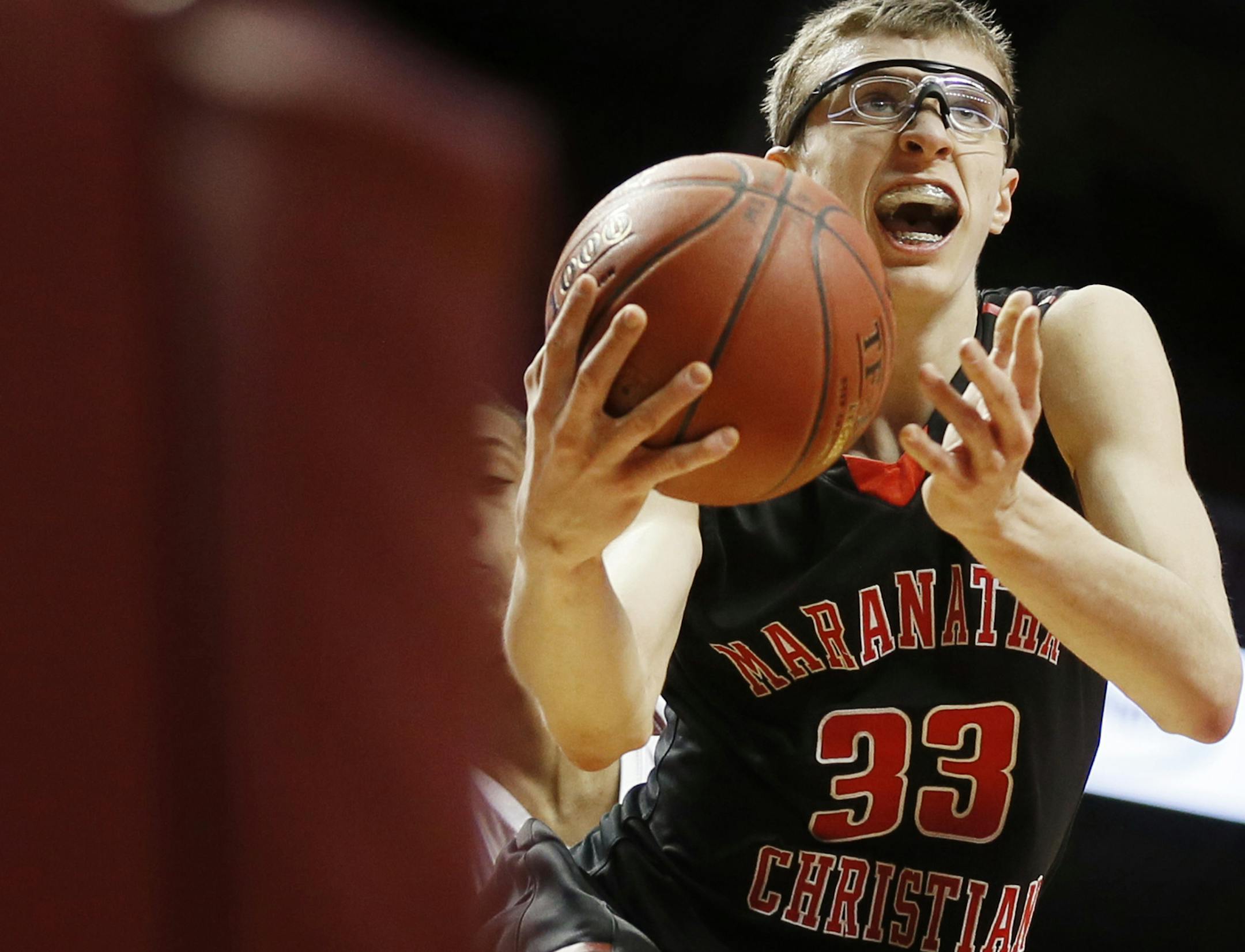 Forward Jeremiah Hanson is part of a solid sophomore class at Maranatha Christian Academy. Photo: Jerry Holt * jerry.holt@startribune.com