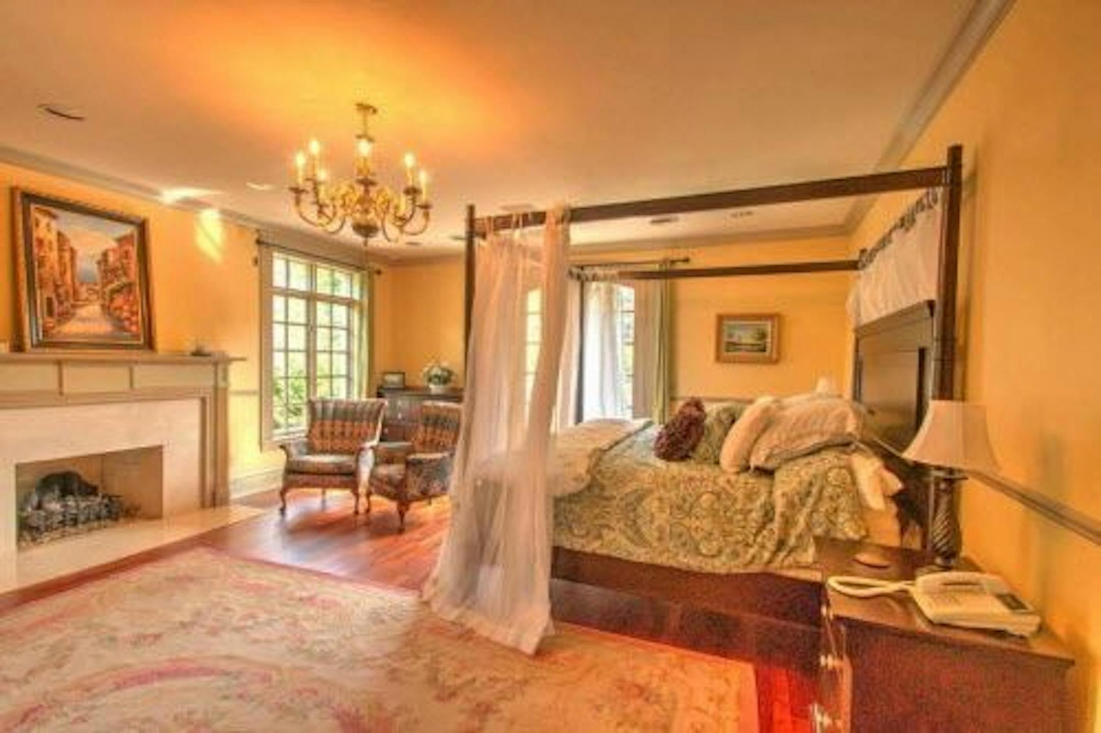 Another bedroom with fireplace.