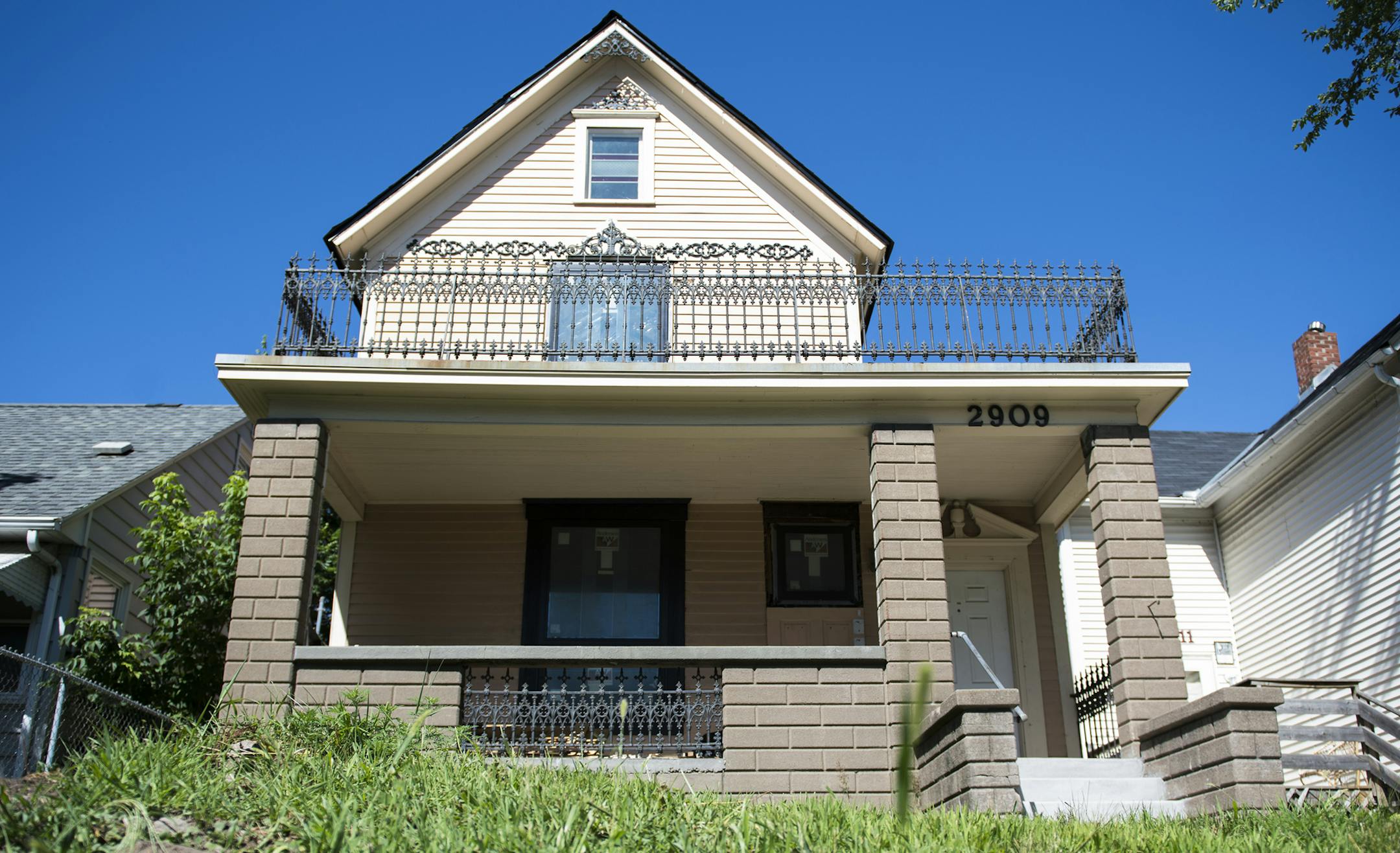 The exterior of the house Bree St. Peters is refurbishing. She explained that it's not as much work as one would think, but there are a lot of hidden costs. ] Isaac Hale ï isaac.hale@startribune.com Bree St. Peters walked around the tax-forfeited home on North 3rd Street she's refurbishing and where she'll soon be living. A county auction sold many properties such as this with the stipulation that they had to be repaired in one year, which is up on July 30th.