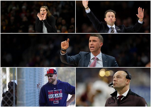 Ryan Saunders, center, at 32-years-old is the youngest head coach in the NBA — one of several coaches under 40 of local major-sports teams.