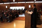 A standing-room-only crowd packed into the Mayflower Church in south Minneapolis Friday morning to discuss affordable housing in the Twin Cities, with
