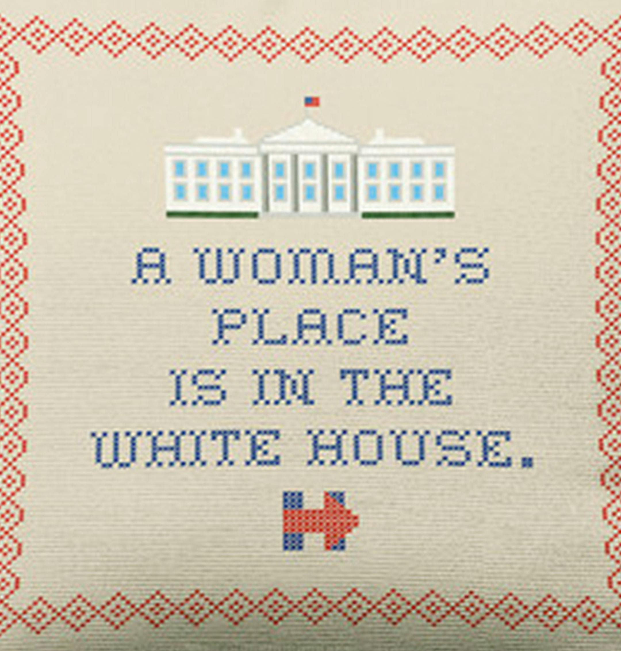 Hillary Clinton's campaign site offers a throw pillow for $55. (Handout)