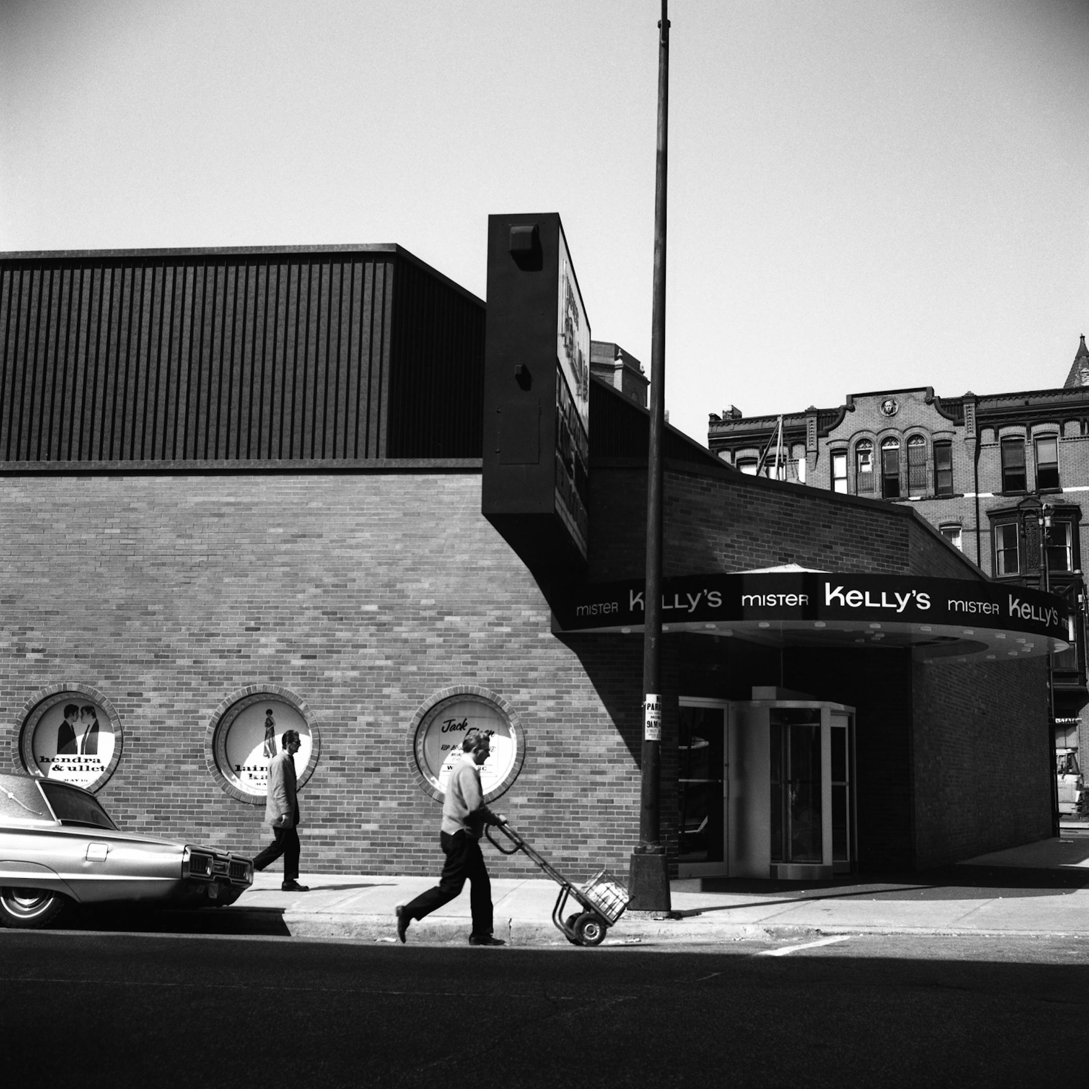 Vivian Maier photo, "Man With Dolly," Chicago, 1967