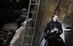 Lian Bonner in the french bunker on stage. The Minnesota Opera. is staging a the world premiere of the Opera , Silent Night, at the Ordway in St. Paul