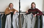 Scott Kuhlman, left, and Drew Pearson launched Lewk, their Minneapolis-based menswear subscription service, in December. Kuhlman designs the clothes; 