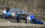 Local law enforcement removed a body from the channel linking Lake of the Isles and Bed Make Ska Lake, Tuesday, November 26, 2019 in Minneapolis, MN.
