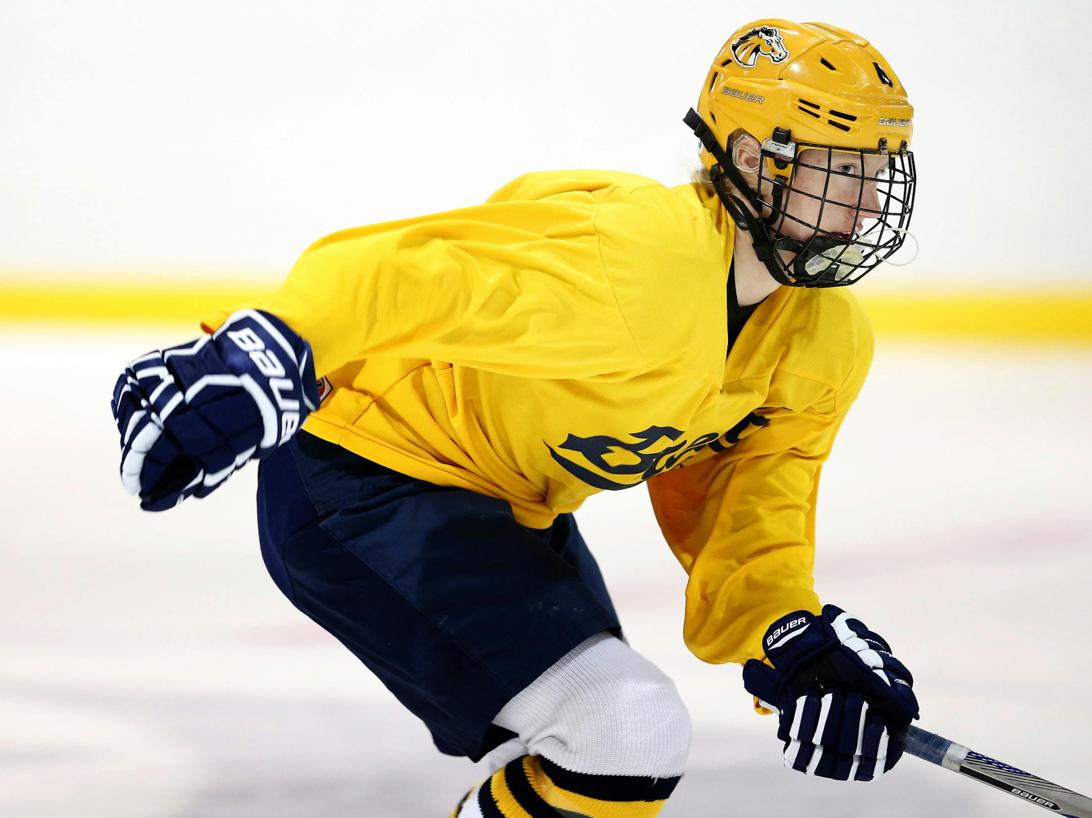 Breck hockey player Grace Zumwinkle. ] CARLOS GONZALEZ cgonzalez@startribune.com - November 3, 2015, Golden Valley, MN, Breck High School / Prep Girls Hockey - focusing on two sisters who also are top tennis players. Anna and Grace Zumwinkle. Anna, a senior committed to Middlebury for hockey. Grace, a junior, committed to the U. The two recently faced off in the Class A doubles final, with Grace and partner Lauren Kozikowski defeated Anna and her partner, Lauren's sister Kendall Kozikowski.
