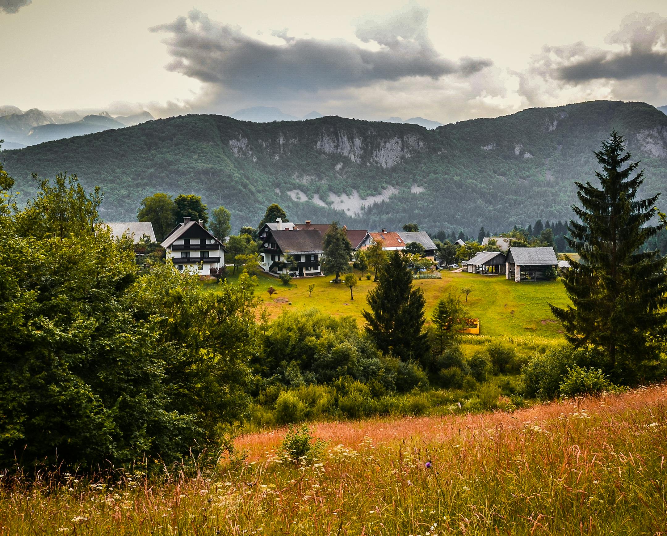 A view of the house in which Artpartment is located, in a village beside Lake Bohinj and Vogel Ski Resort in Slovenia. MUST CREDIT: Ezav Mrgole