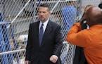 David Wildstein leaves Martin Luther King Jr. Federal Courthouse after a hearing, Monday, Sept. 26, 2016, in Newark, N.J. Wildstein, pleaded guilty la