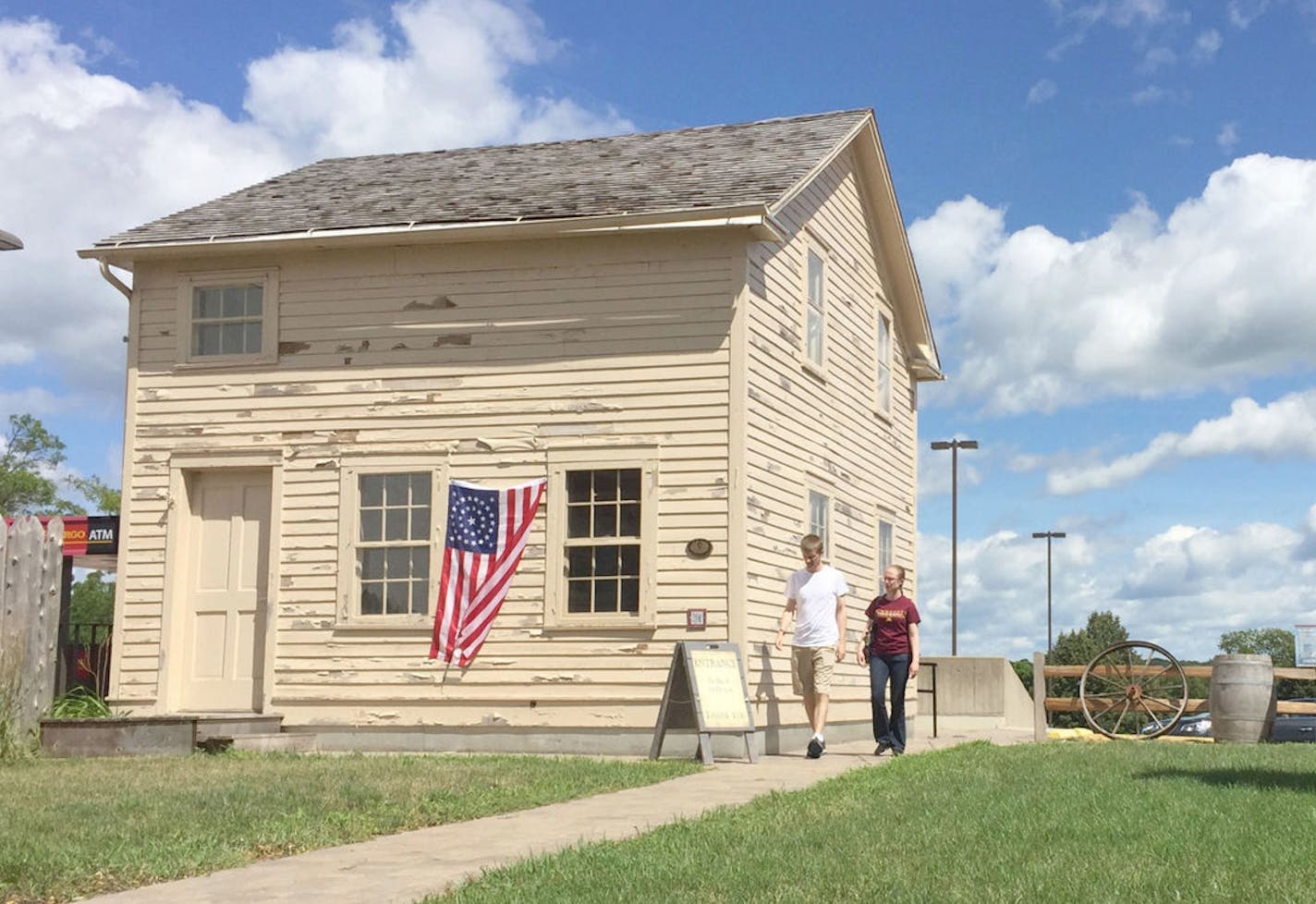 People tour the historic Kiesling House in New Ulm during an event marking the U.S.-Dakota War. ] Mandatory credit: Mankato Free Press file photo