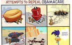 Sack cartoon: A brief history of attempts to repeal Obamacare