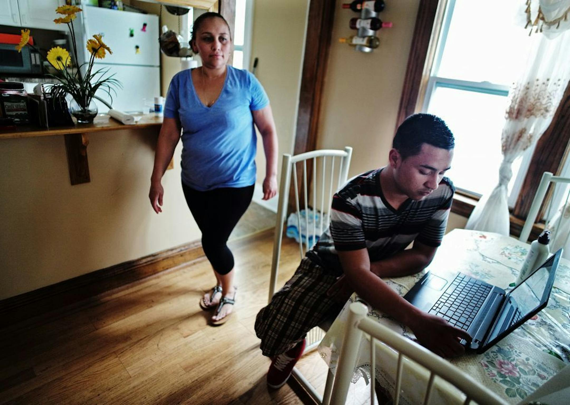Elder Leiva,17, gets a lot of support from his aunt Mary Evelyn Leiva.