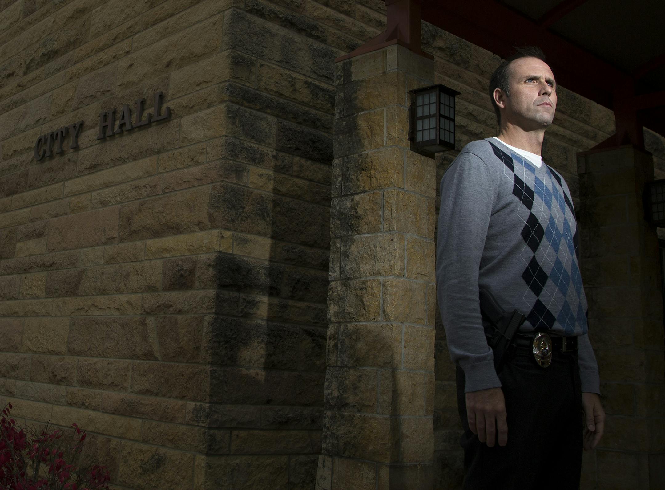 Matt Hedrick has recently been promoted to detective at the Hastings Police Department. Hedrick's first calling was as a pastor, a role he served in Bloomington for 17 years. ] CARLOS GONZALEZ cgonzalez@startribune.com - November 4, 2015, Hastings, MN, Matt Hedrick's first calling was as a pastor, a role he served in Bloomington for 17 years. Hedrick has been promoted to detective at the Hastings Police Department after a year patrolling the city. Second-career officers like Hedrick and Nelson a