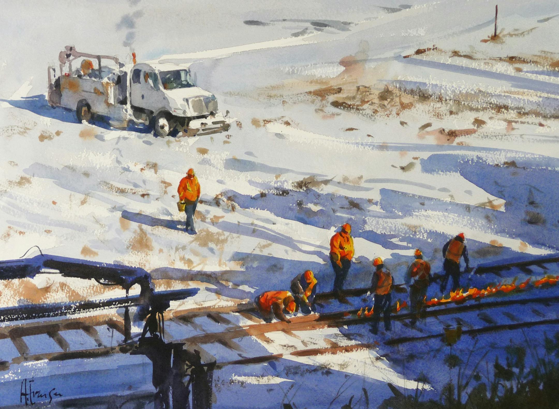 Andy Evansen‚Äôs ‚ÄúThawing the Spur‚Äù was accepted into the Northwest Watercolor Society's 74th Annual Exhibition in 2014. (Photo courtesy of Andy Evansen)