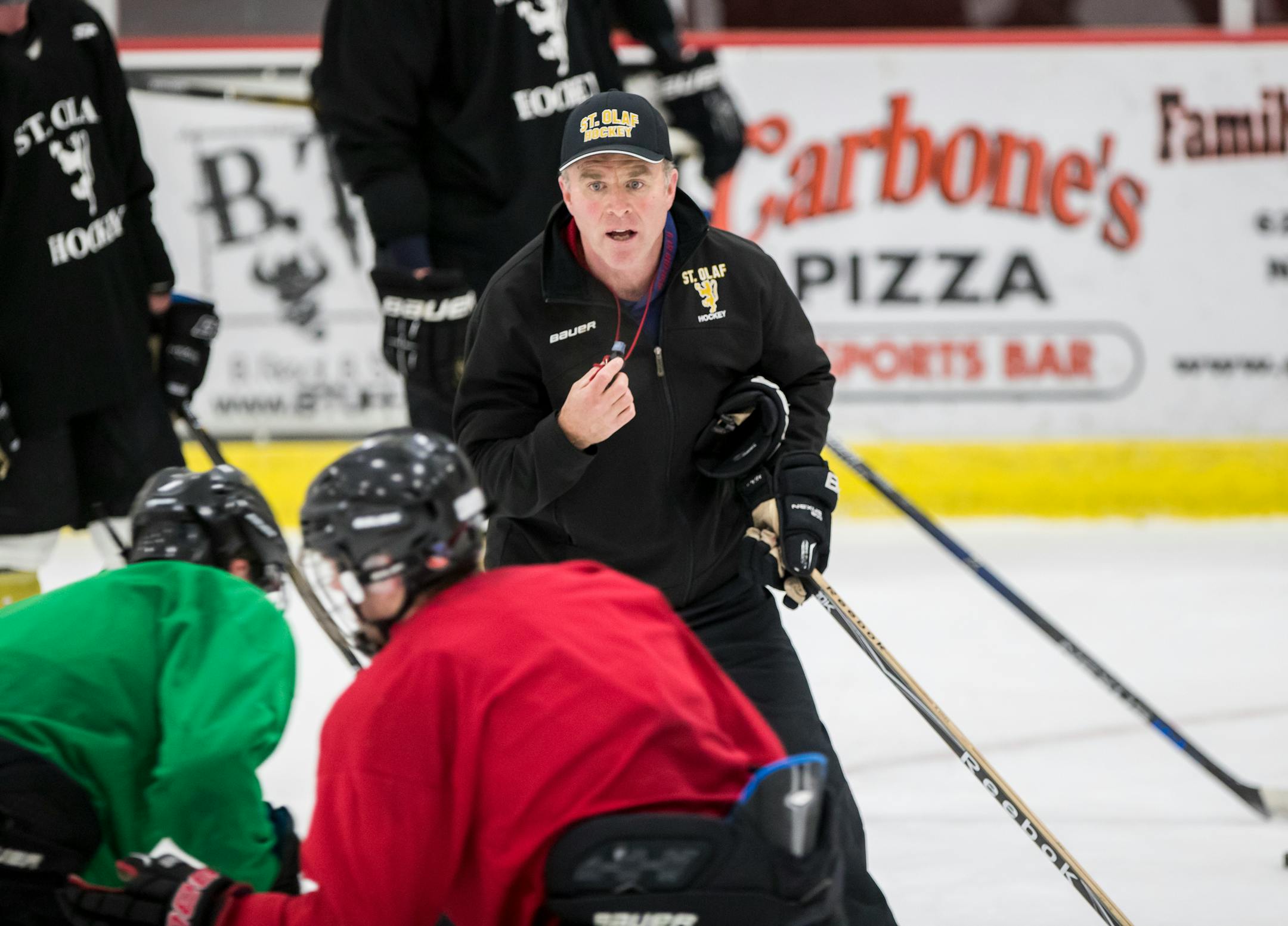 St. Olaf College hockey coach Mike Eaves relishes his new role after a career in the NHL and at the University of Wisconsin.