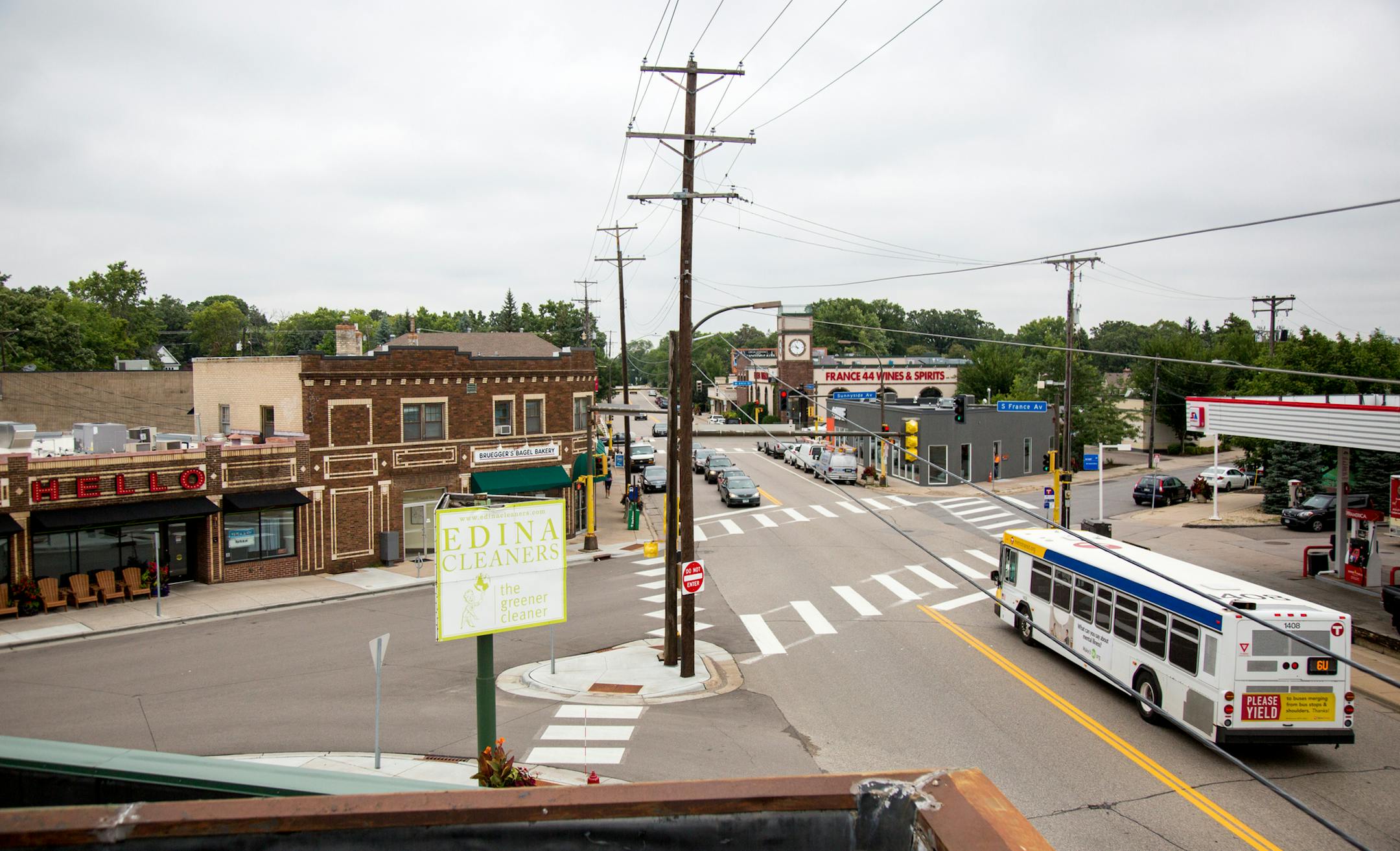 The Morningside Neighborhood is pictured from Edina Cleaners, the sight of the proposed development, on Wednesday. ] COURTNEY PEDROZA • courtney.pedroza@startribune.com; Edina Morningside Community Church; community meeting for 44th Street and France Avenue proposal; Edina's Morningside neighborhood; Wednesday 08/16/2017; Edina