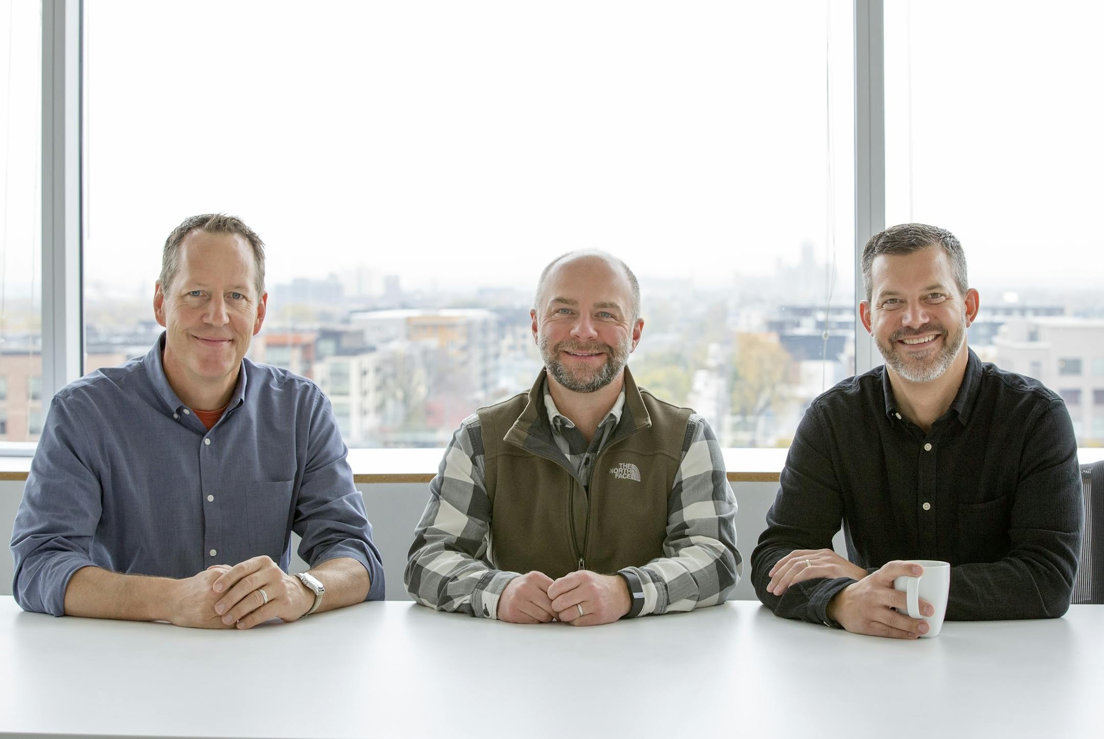 Mono founders (from left) Jim Scott, Chris Lange and Michael Hart say they are excited to deviate from the traditional agency model and offer clients short-term partnerships.
Courtesy of Mono