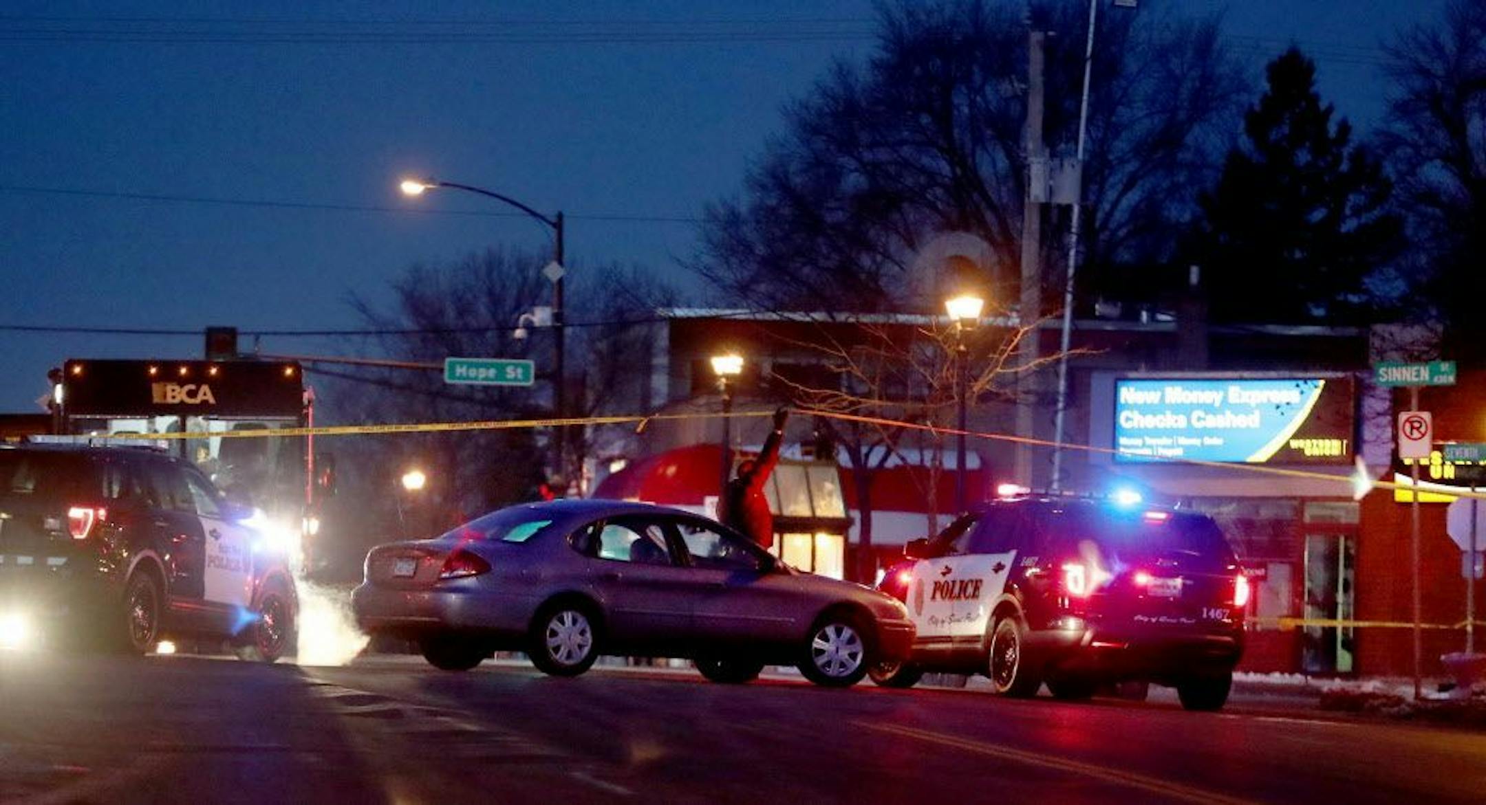 Investigators were at the scene of a police shooting that left one man dead near East 7th and Sinnen Streets early Wednesday in St. Paul.