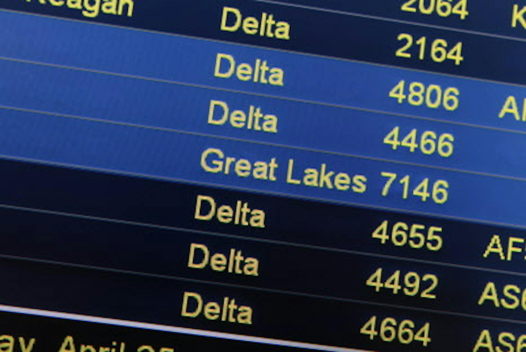 Arriving and departing flights for Great Lakes Airlines are listed on informational boards at MSP along with information for all of the other airlines. ] JIM GEHRZ‚Ä¢jgehrz@startribune.com Bloomington/April 25, 2012/1:30 PM BACKGROUND INFO: Great Lakes Airlines is the nation's largest Essential Air Service carrier and is expanding substantially at Minneapolis/St. Paul International Airport. The Wyoming-based air carrier is taking over ten of Delta's routes to smaller cities in t