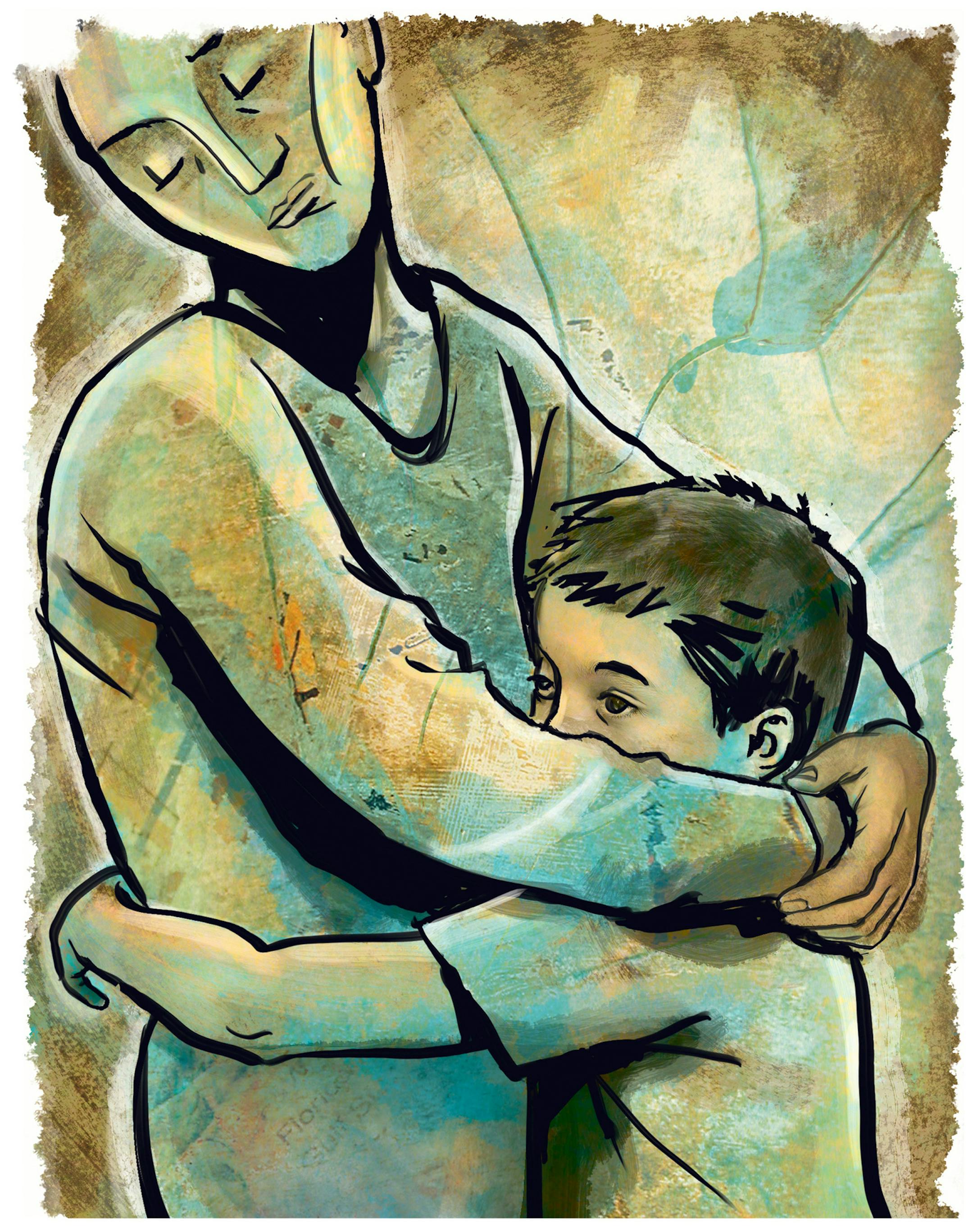 Hector Casanova/Kansas City Star Grieving child.