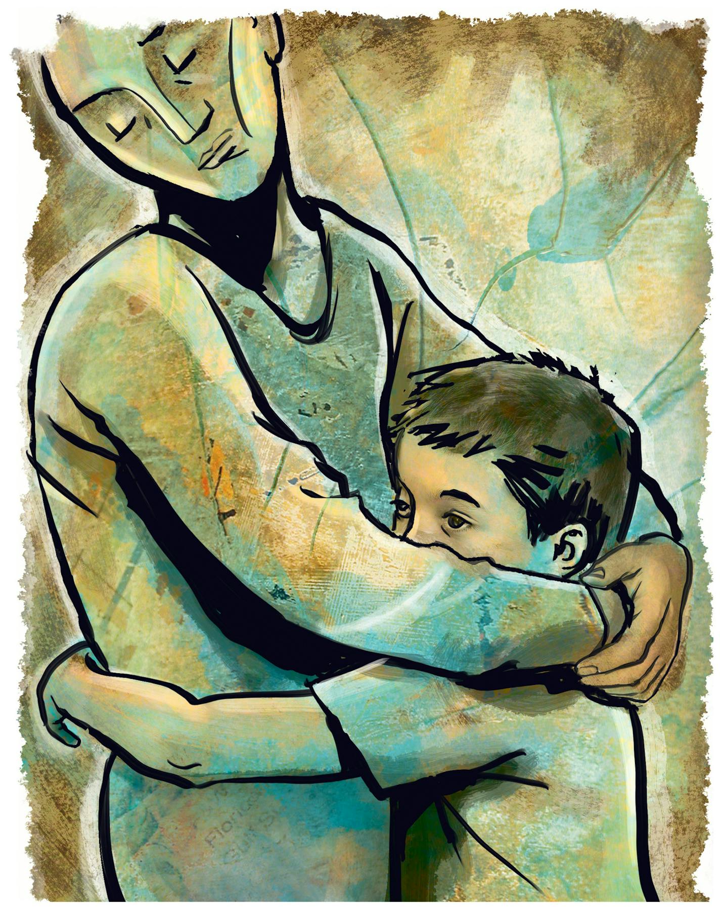 Hector Casanova/Kansas City Star Grieving child.