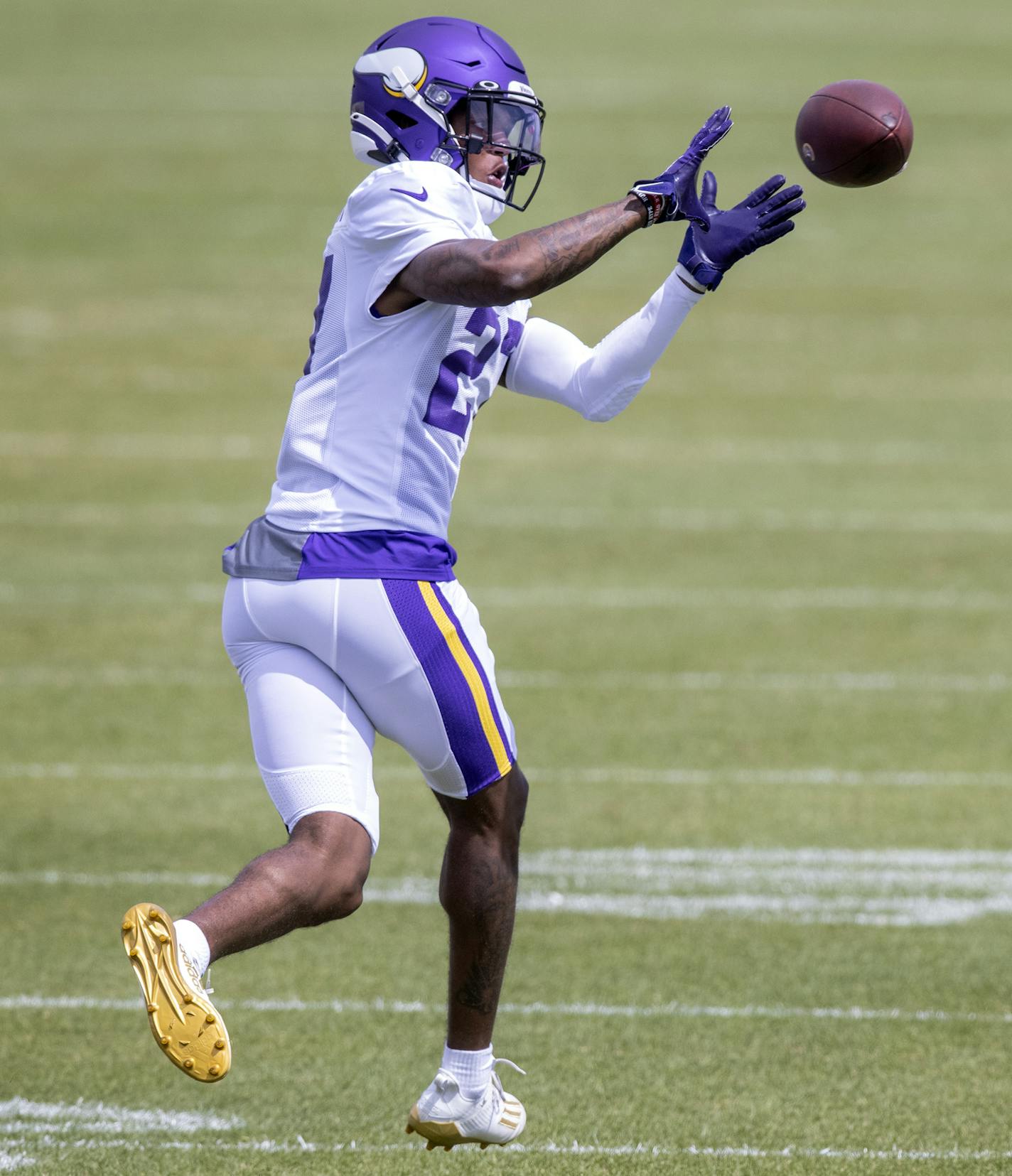 Minnesota Vikings defensive back Cameron Dantzler (27). ] CARLOS GONZALEZ ¥ cgonzalez@startribune.com Ð Eagan, MN Ð August 19, 2020, TCO Performance Center, Minnesota Vikings Training Camp, NFL