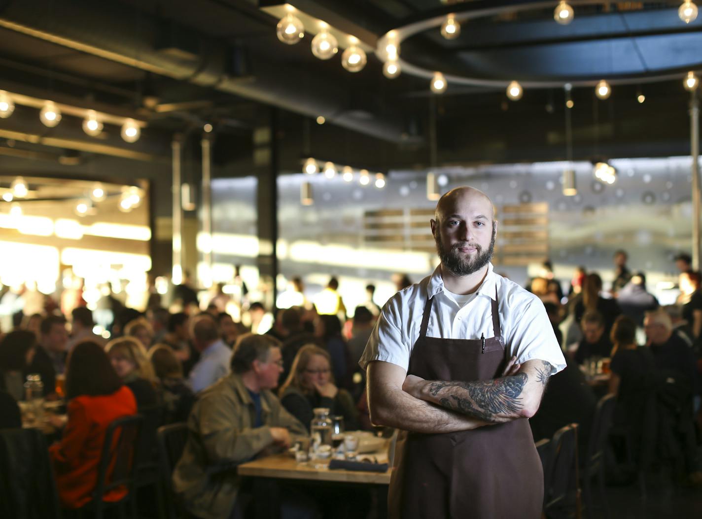 Surly chef Jorge Guzman posed for a picture in the beer hall in the new brewery/restaurant on Friday, January 23, 2015 in Minneapolis, Minn. ] RENEE JONES SCHNEIDER &#x201a;&#xc4;&#xa2; reneejones@startribune.com