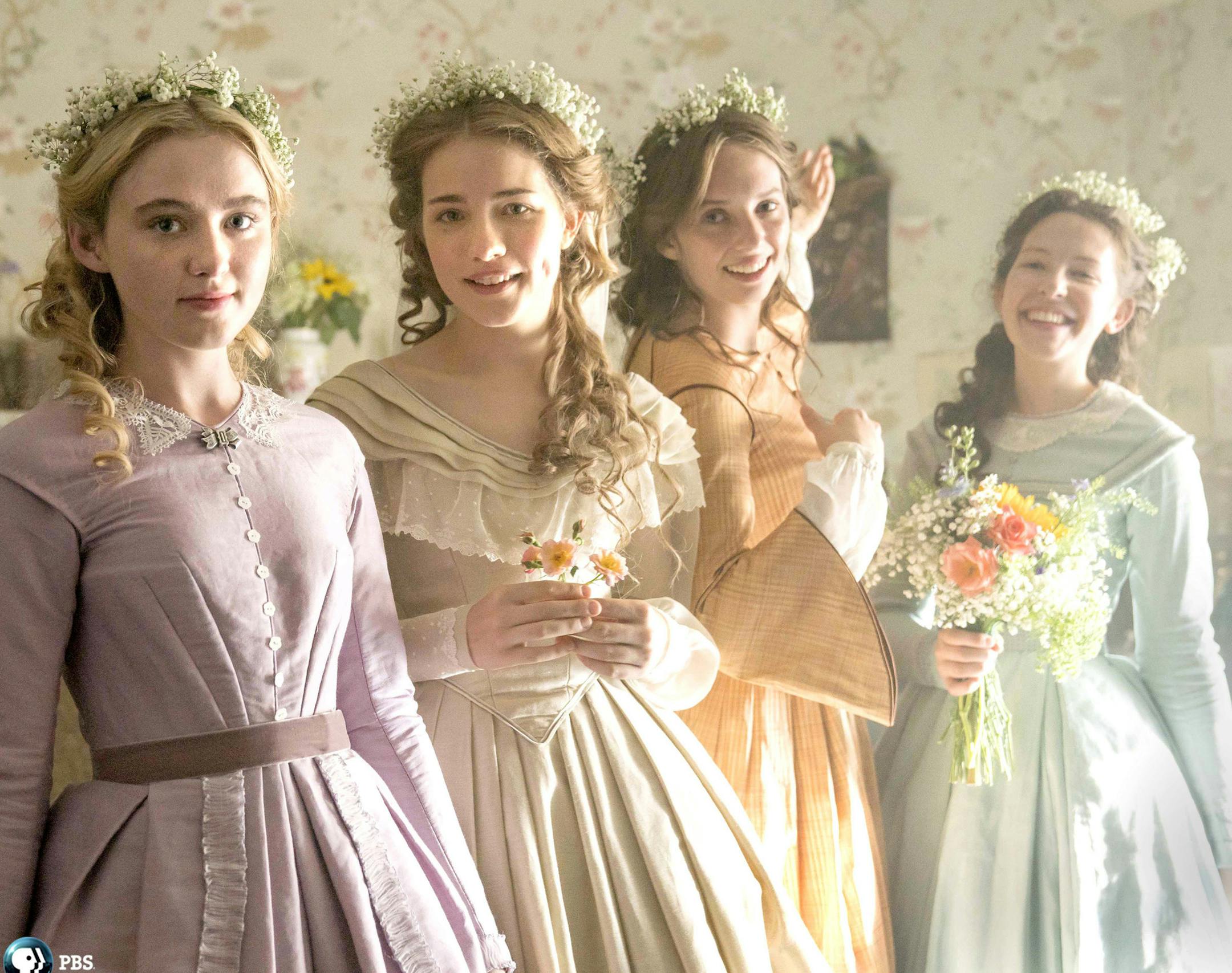 Kathryn Newton as Amy, Willa Fitzgerald as Meg, Maya Hawke as Jo and Annes Elwy as Beth.