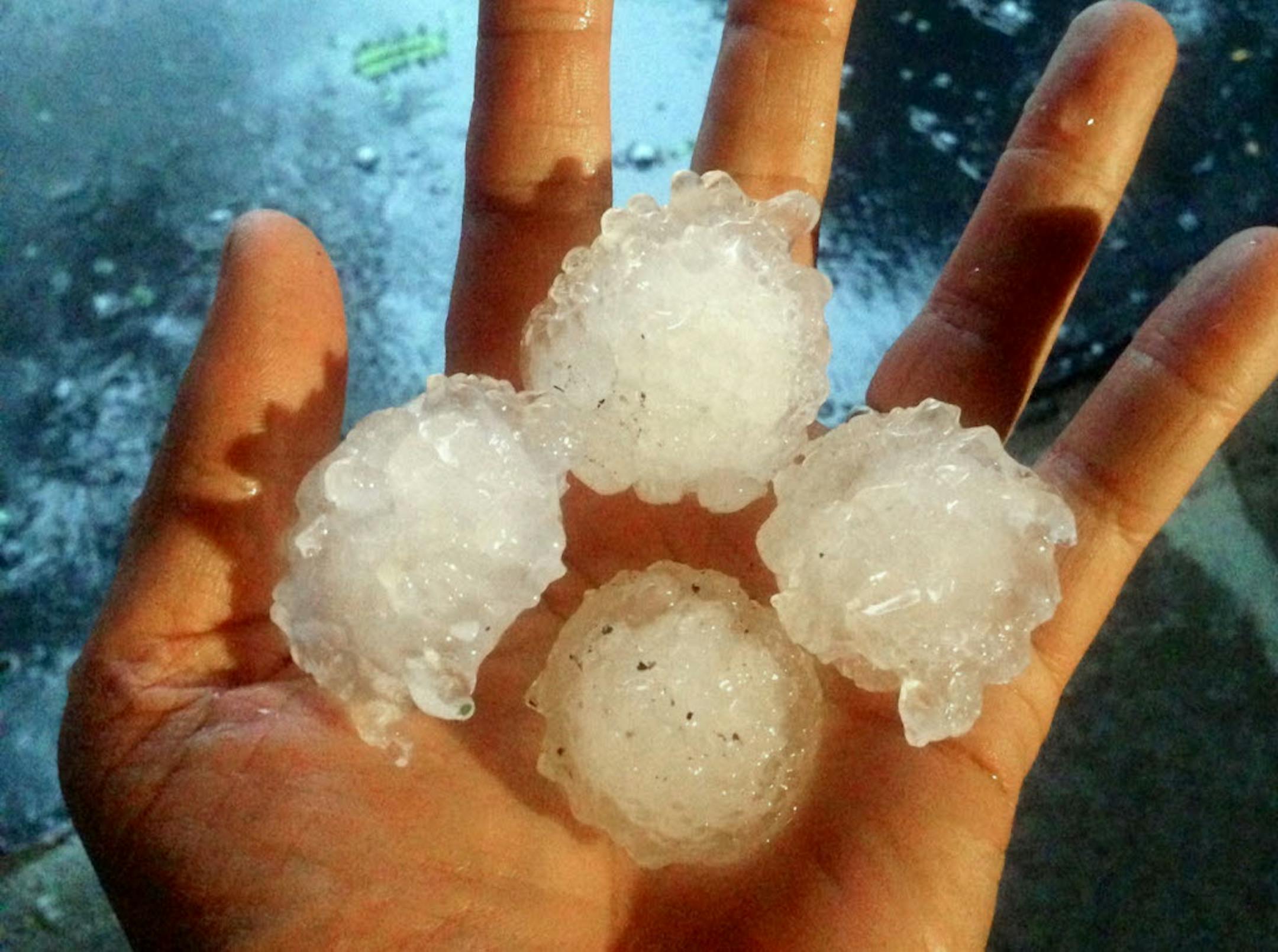 A strong storm dropped dime to golf ball size hail on Burnsville Tuesday night.