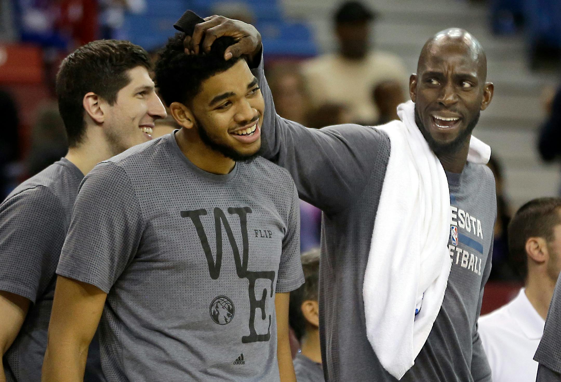Karl-Anthony Towns has reached out to Kevin Garnett and other NBA greats.