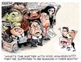 Sack cartoon: The gun crowd vs. the kids