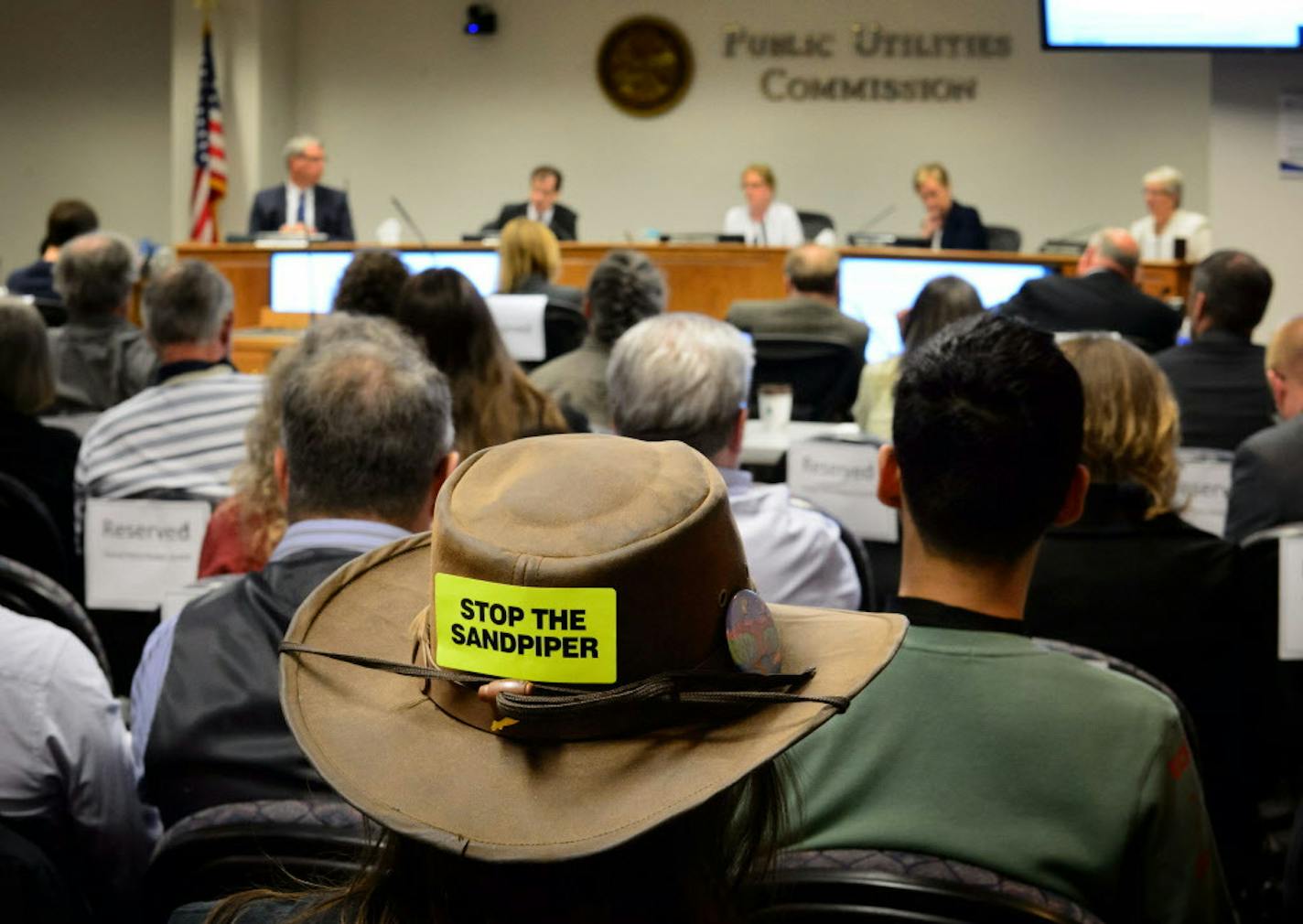 Members of the environmental group Honor the Earth protested outside of the hearing for the Enbridge Sandpiper pipeline in June 2015. Enbridge is now back with another proposed pipeline, called Pipeline 3, that is going through hearings throughout Minnesota.