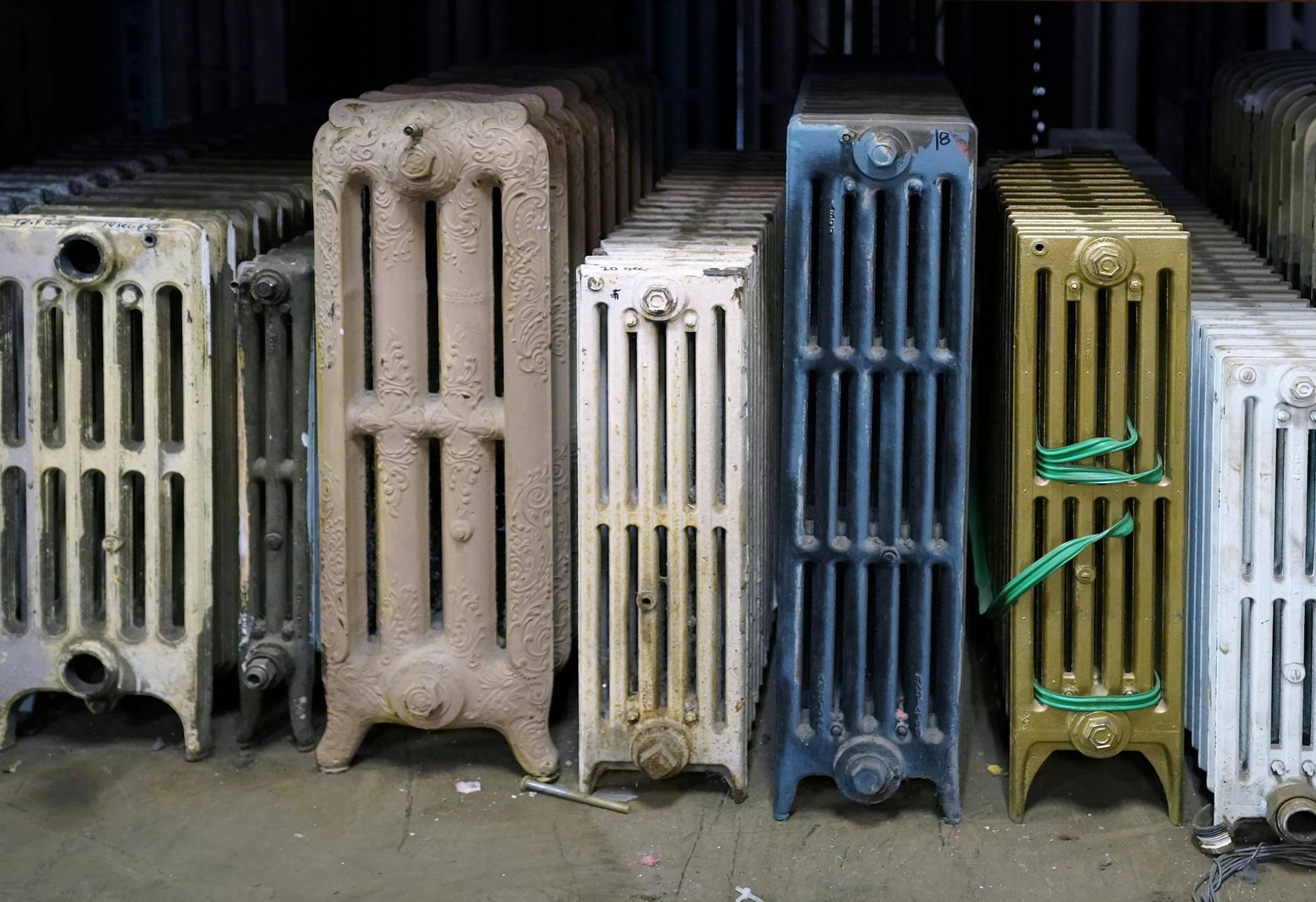 State Secret Magazine story. Bauer Brothers is a salvage company dedicated to protecting historical and rare items hoping to provide them with a second chance at life. A way to prove their high quality worth, and a chance to let their story continue. Radiators of all sizes and styles are lined up in a row. ] BRIAN PETERSON &#x2022; brian.peterson@startribune.com
Minneapolis, MN 11/22/2017
