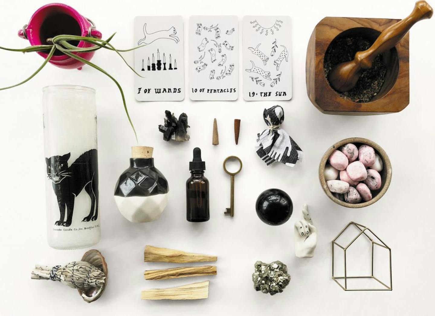 CORRECT: An assortment of sacred objects and decorative ritual tools to help bring comfort, protection and harmony into your home. Credit Erica Feldmann