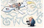 Sack cartoon: Trump prepares to retaliate