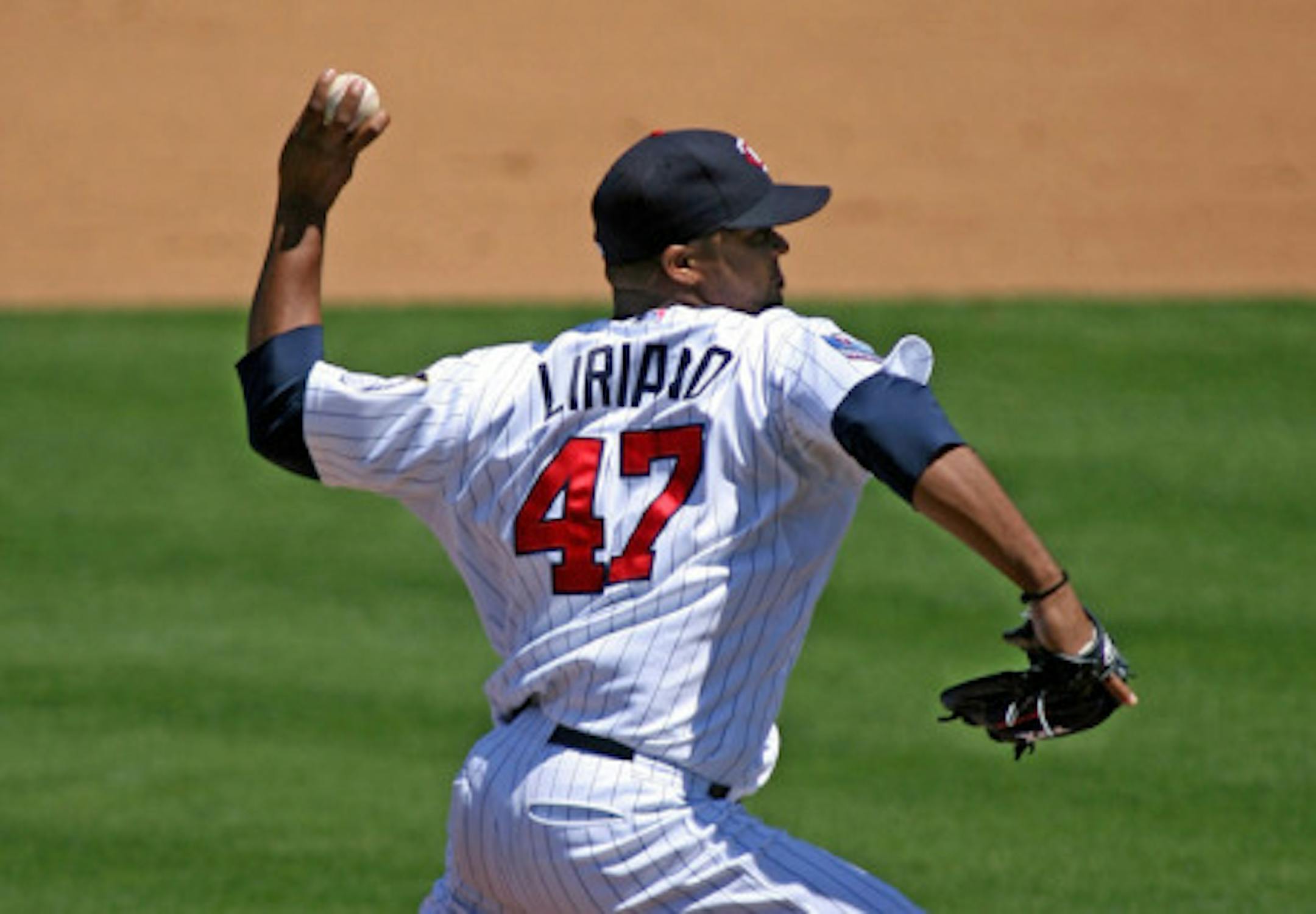 FORT MYERS, FL - MARCH 30:  Pitcher Francisco Liriano #47 of the Minnesota Twins throws against the Pittsburgh Pirates  on March 30, 2010 at Hammond Stadium in Fort Myers, Florida.  (Photo by Marc Serota/Getty Images)