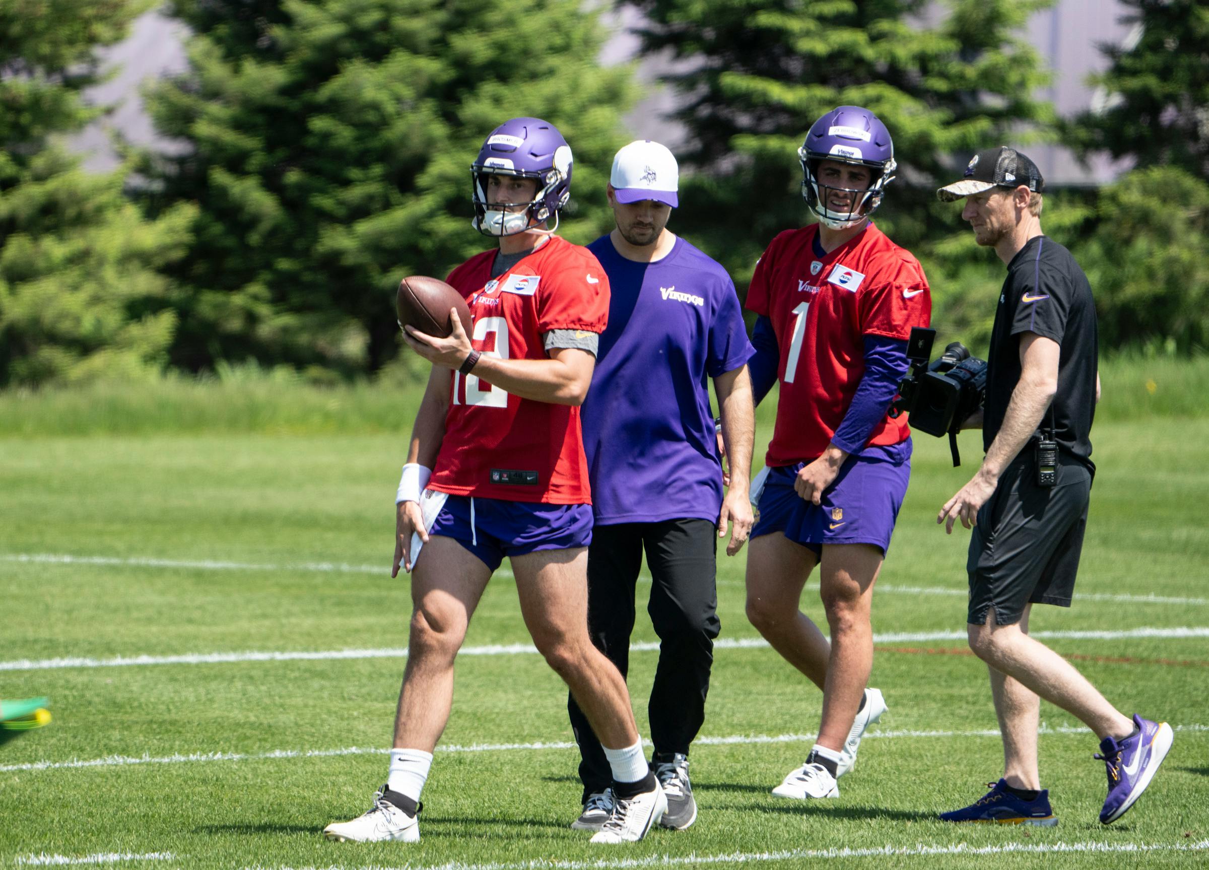 Gophers QB Max Brosmer at Vikings' rookie minicamp