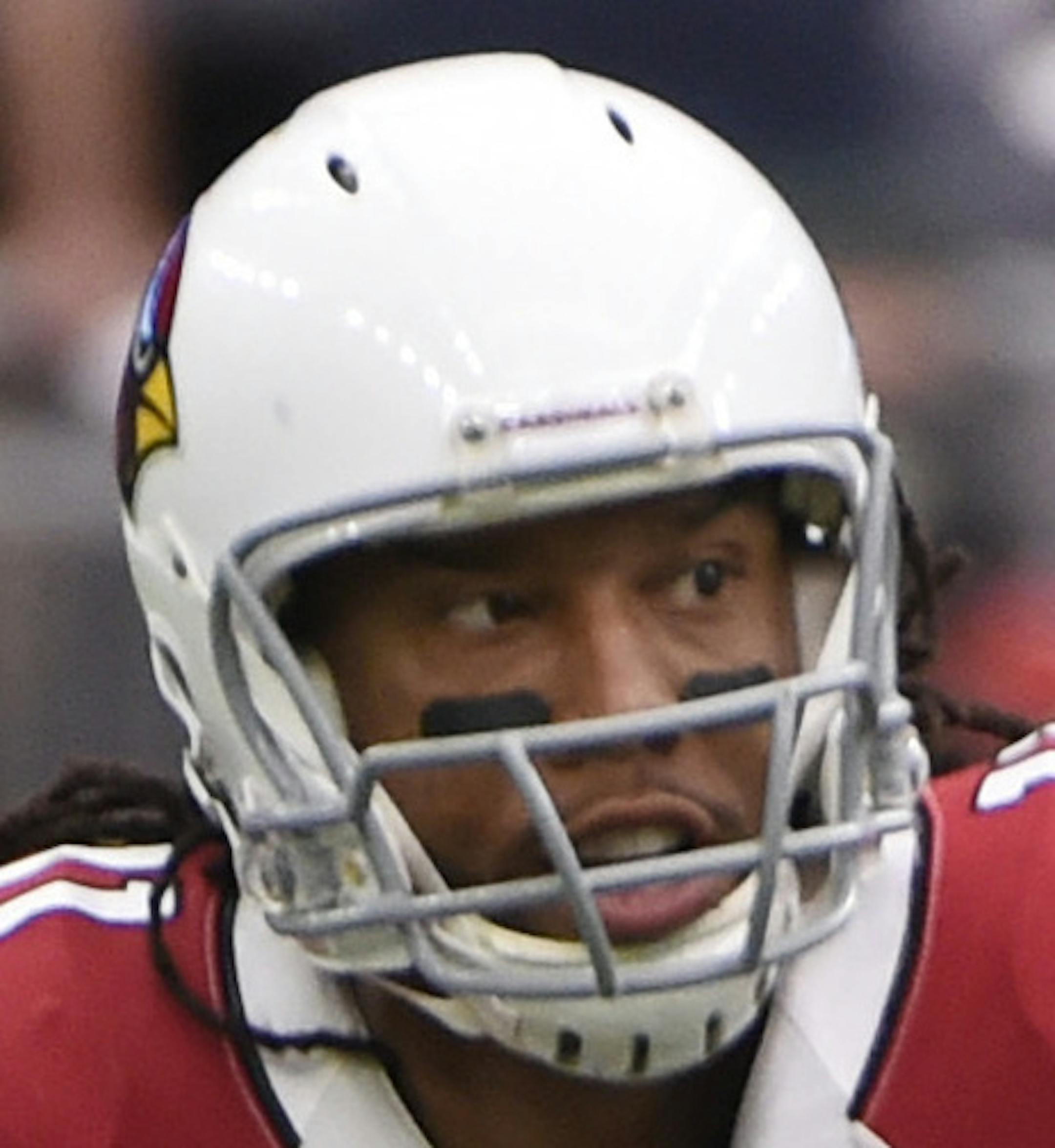 Arizona Cardinals wide receiver Larry Fitzgerald (11) runs after making a catch during the first half of an NFL football game against the Houston Texans, Sunday, Nov. 19, 2017, in Houston. (AP Photo/David J. Phillip)