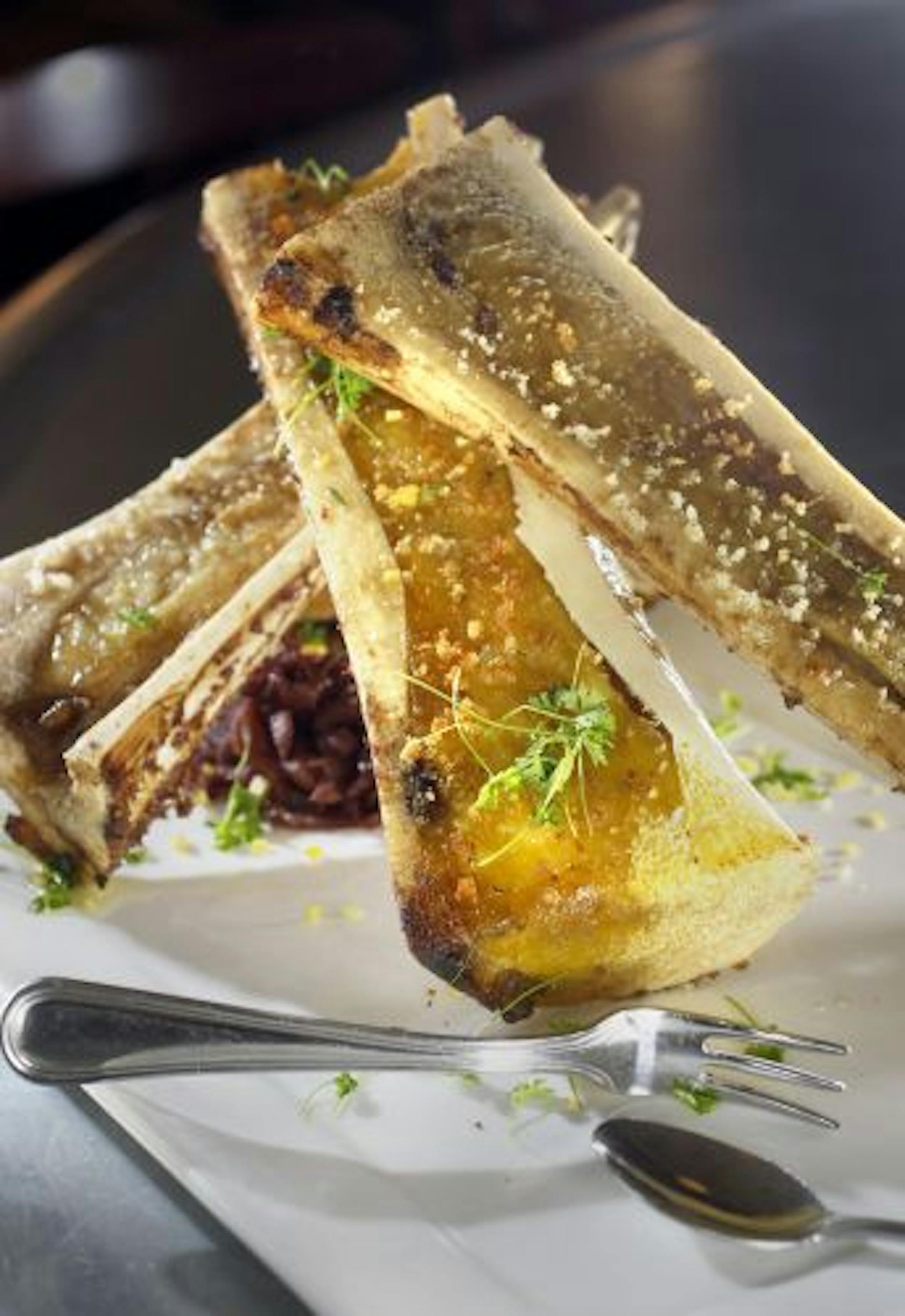 Roasted bone marrow at Meritage.